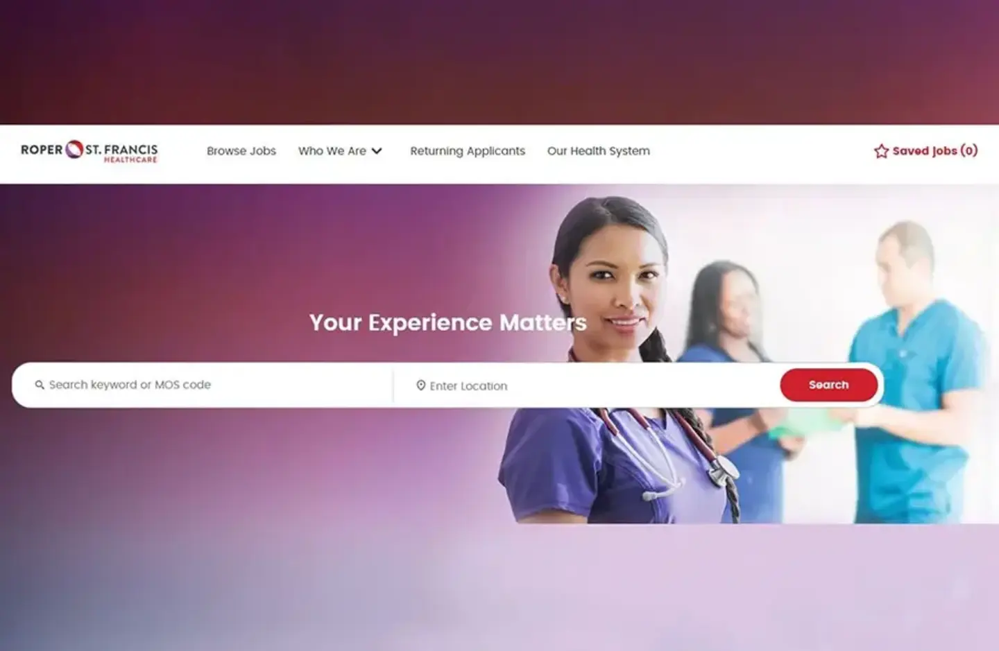 Roper St. Francis Healthcare Careers website 2025