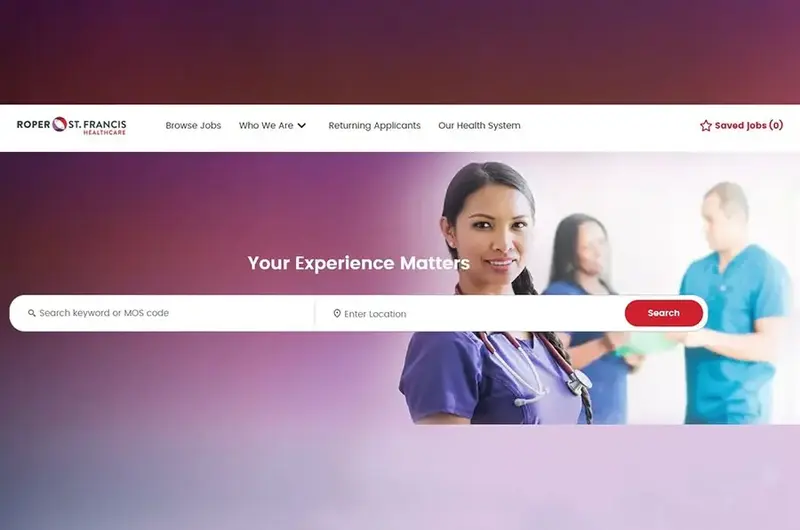 Roper St. Francis Healthcare Careers website 2025