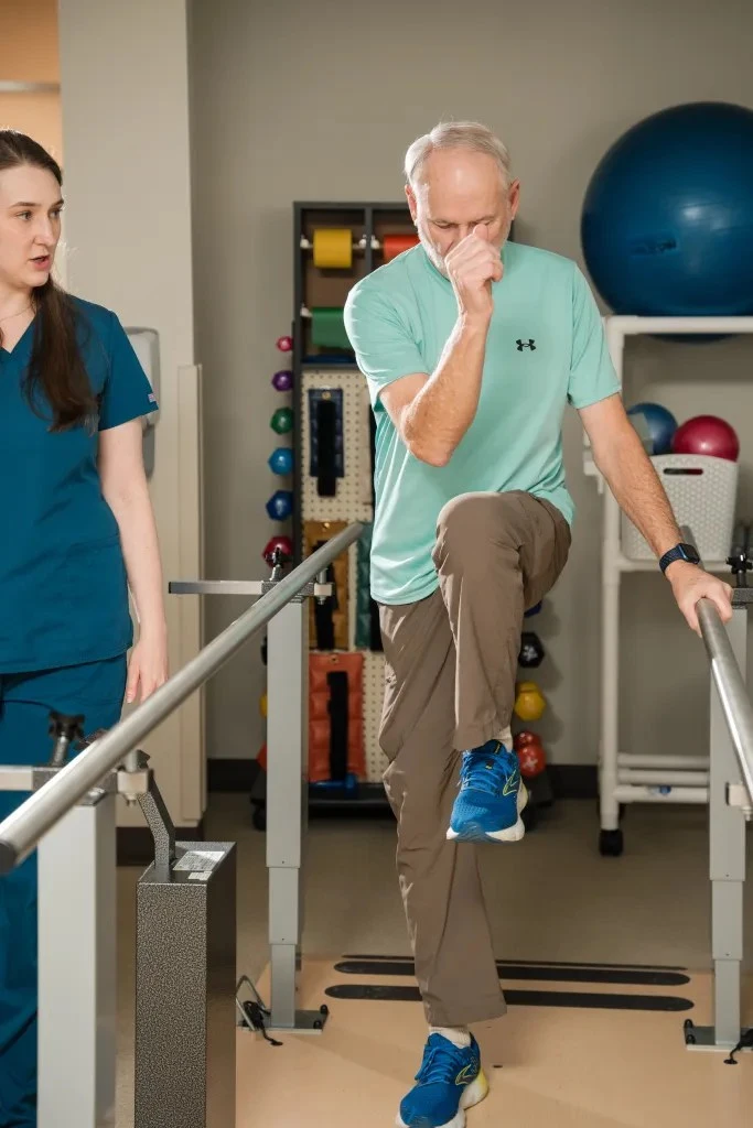 Larry with physical therapist 4