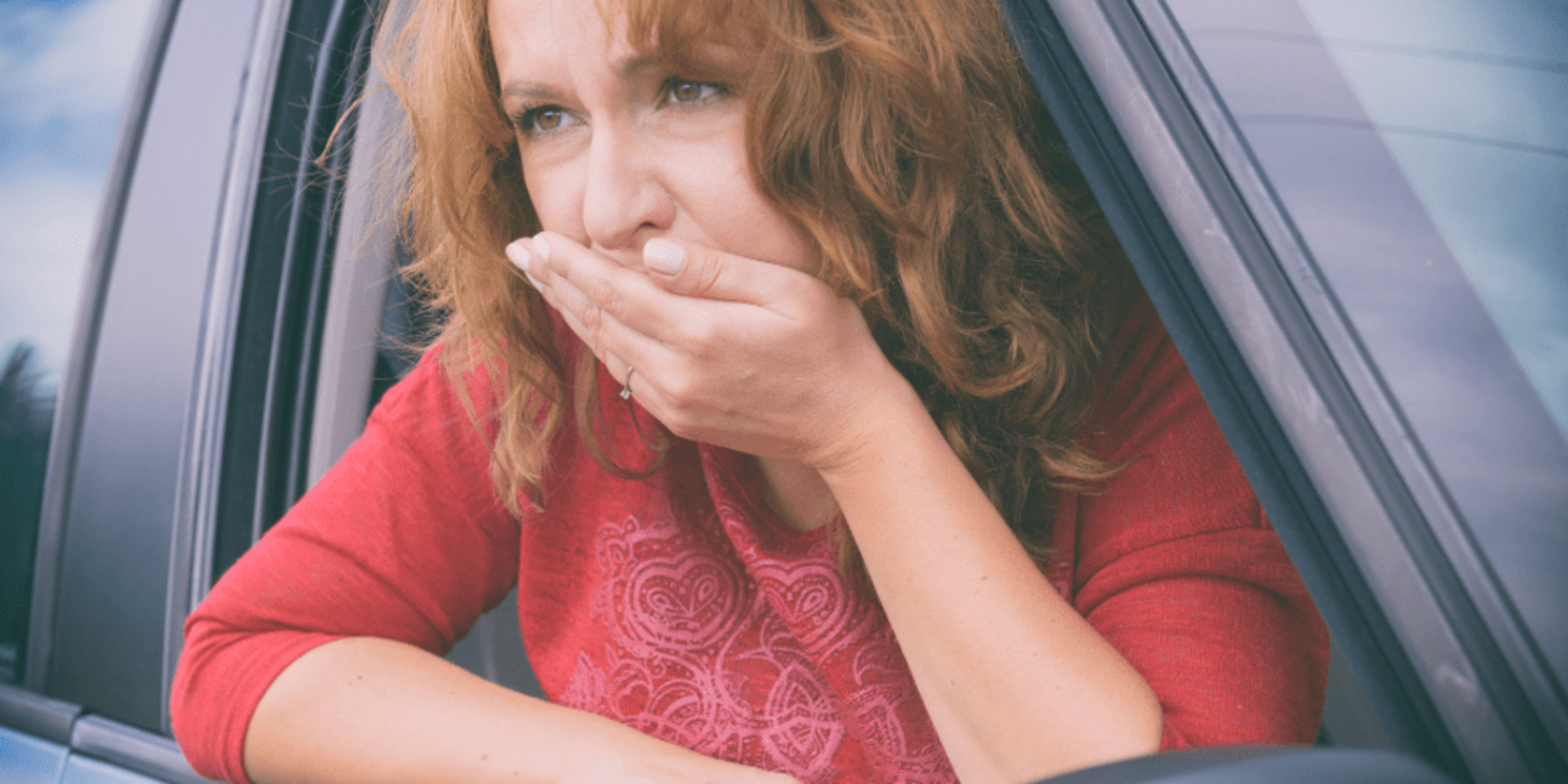 woman with carsickness