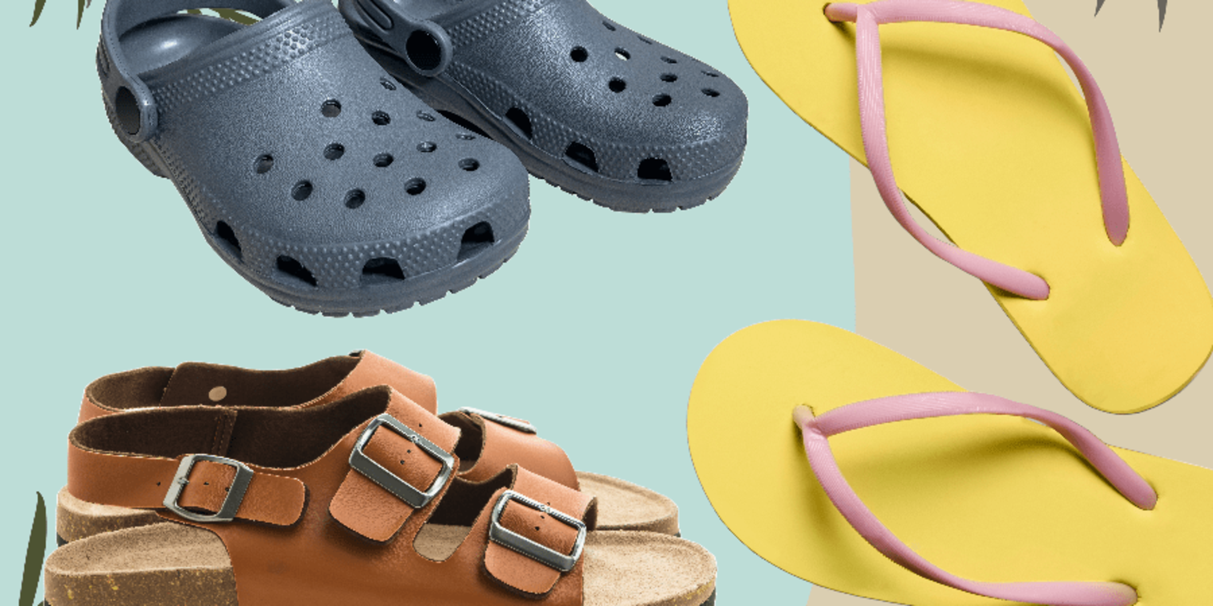 summer sandals and flip flops