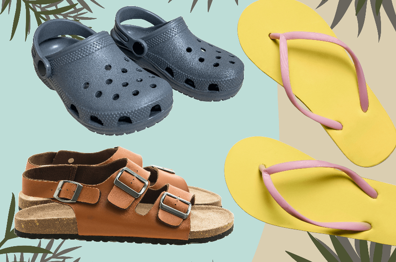 summer sandals and flip flops