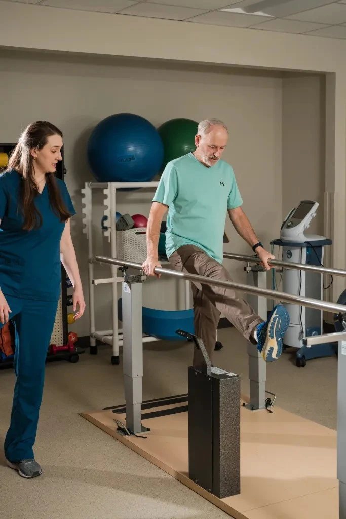 Larry with physical therapist 2