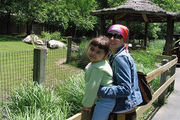 Mia Chaveco with her daughter