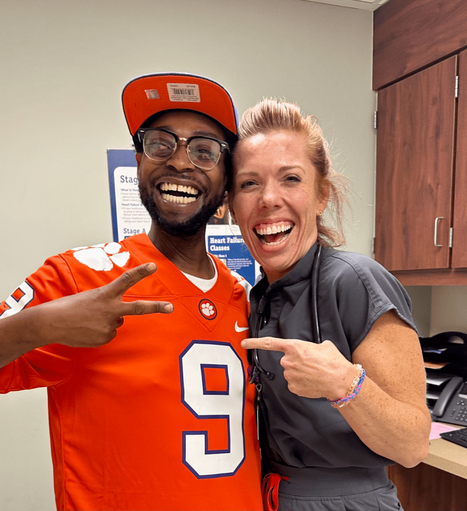 Kelly Guerrero PA with patient