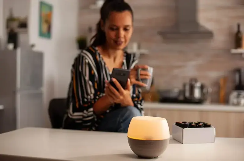 essential oils and diffuser
