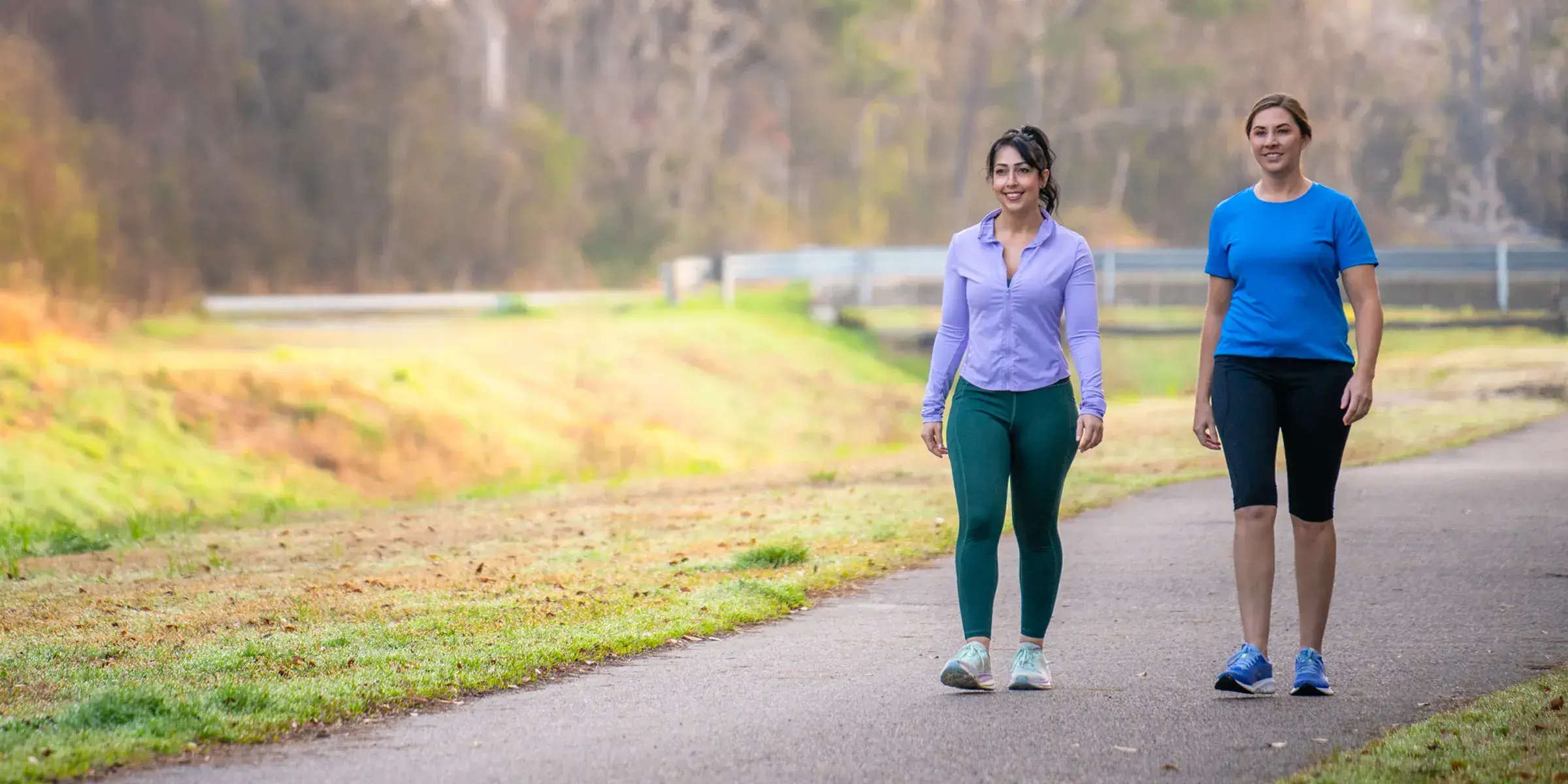 Two women on a walk