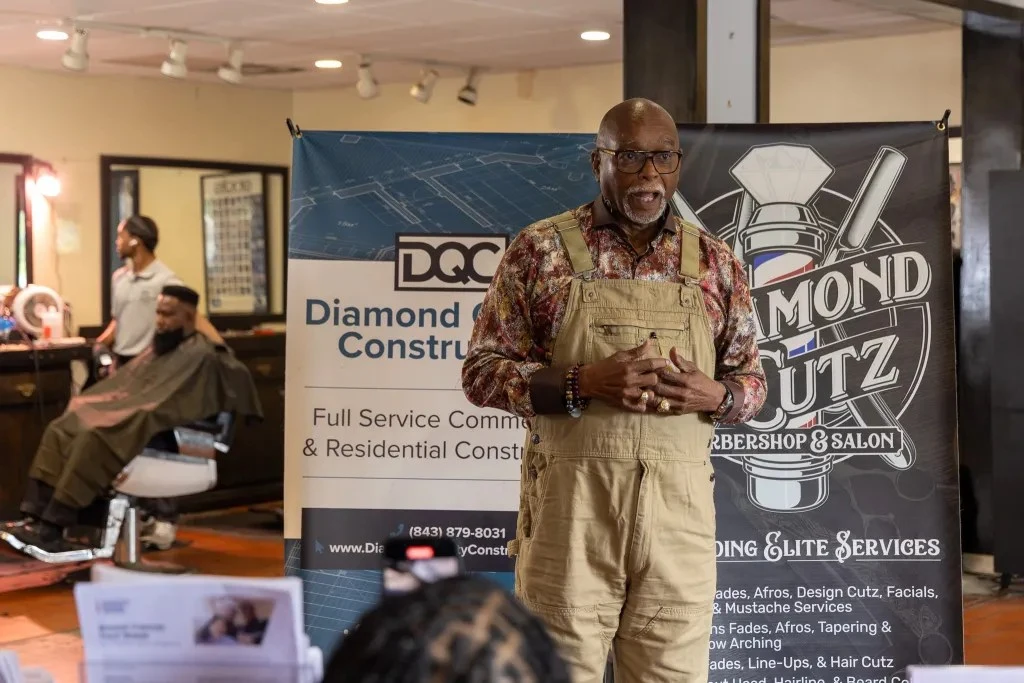 Thaddeus Bell at barbershop
