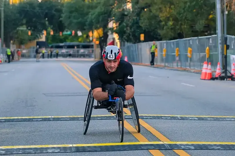 Hermin Garic male wheelchair race winner