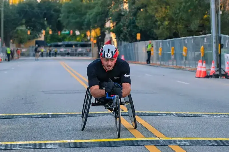 Hermin Garic male wheelchair race winner
