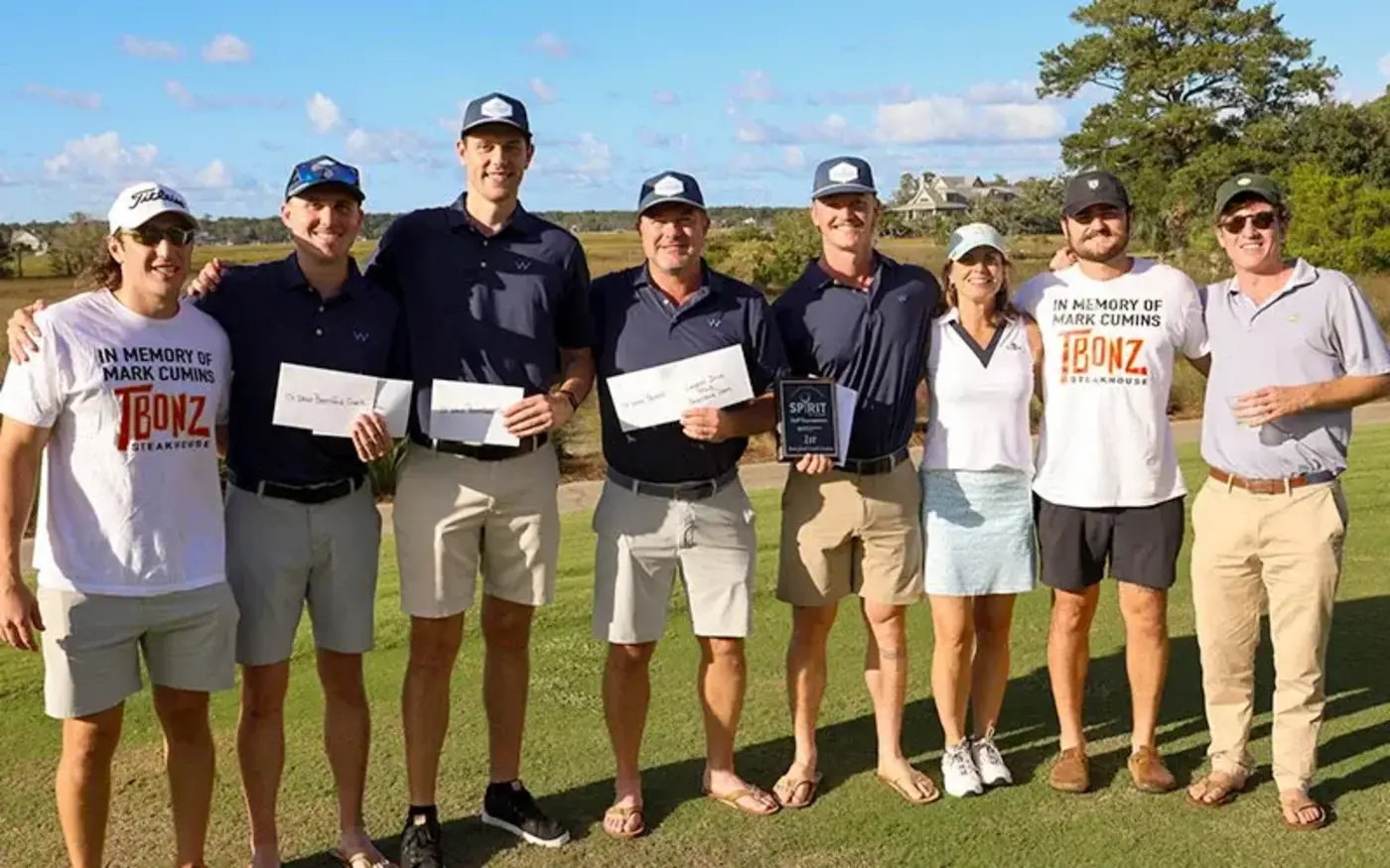 Group at golf tournament