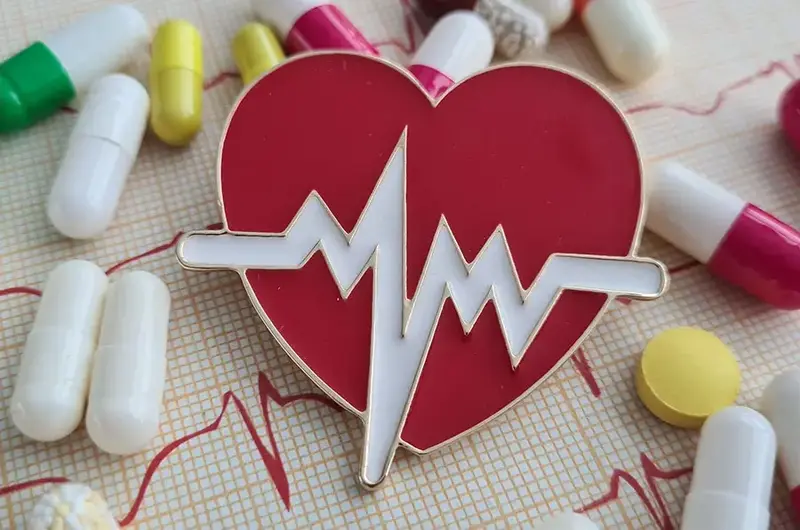 ECG with pills