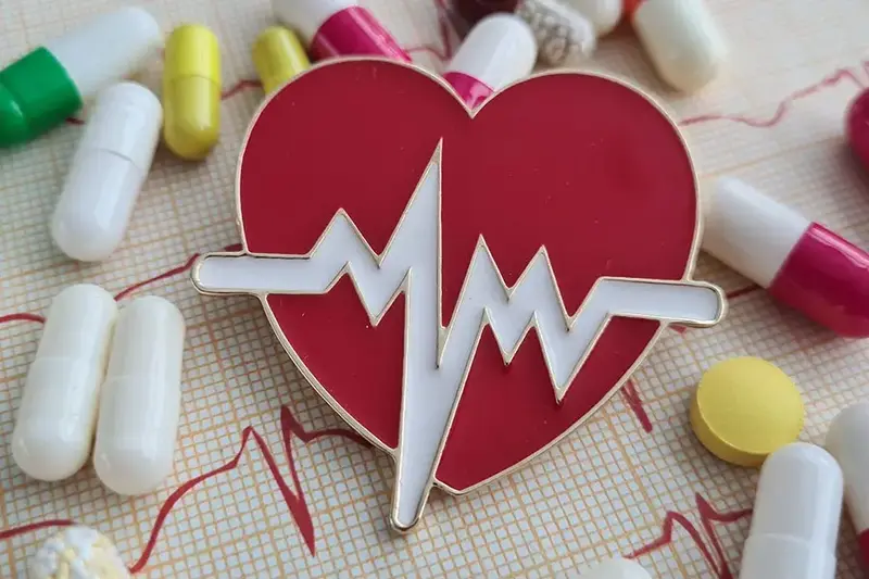 ECG with pills
