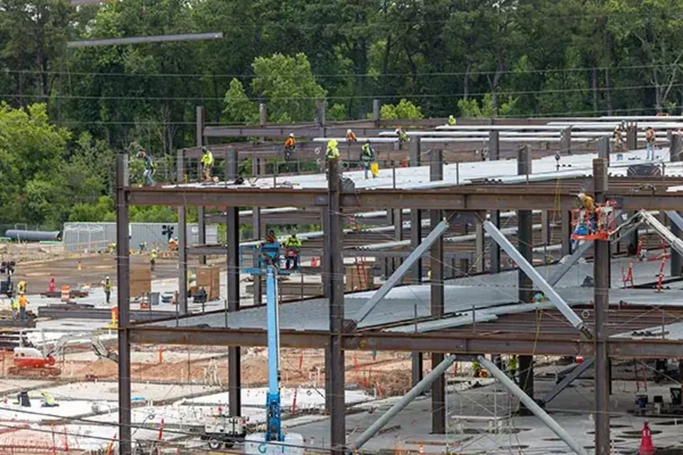 Tower construction site