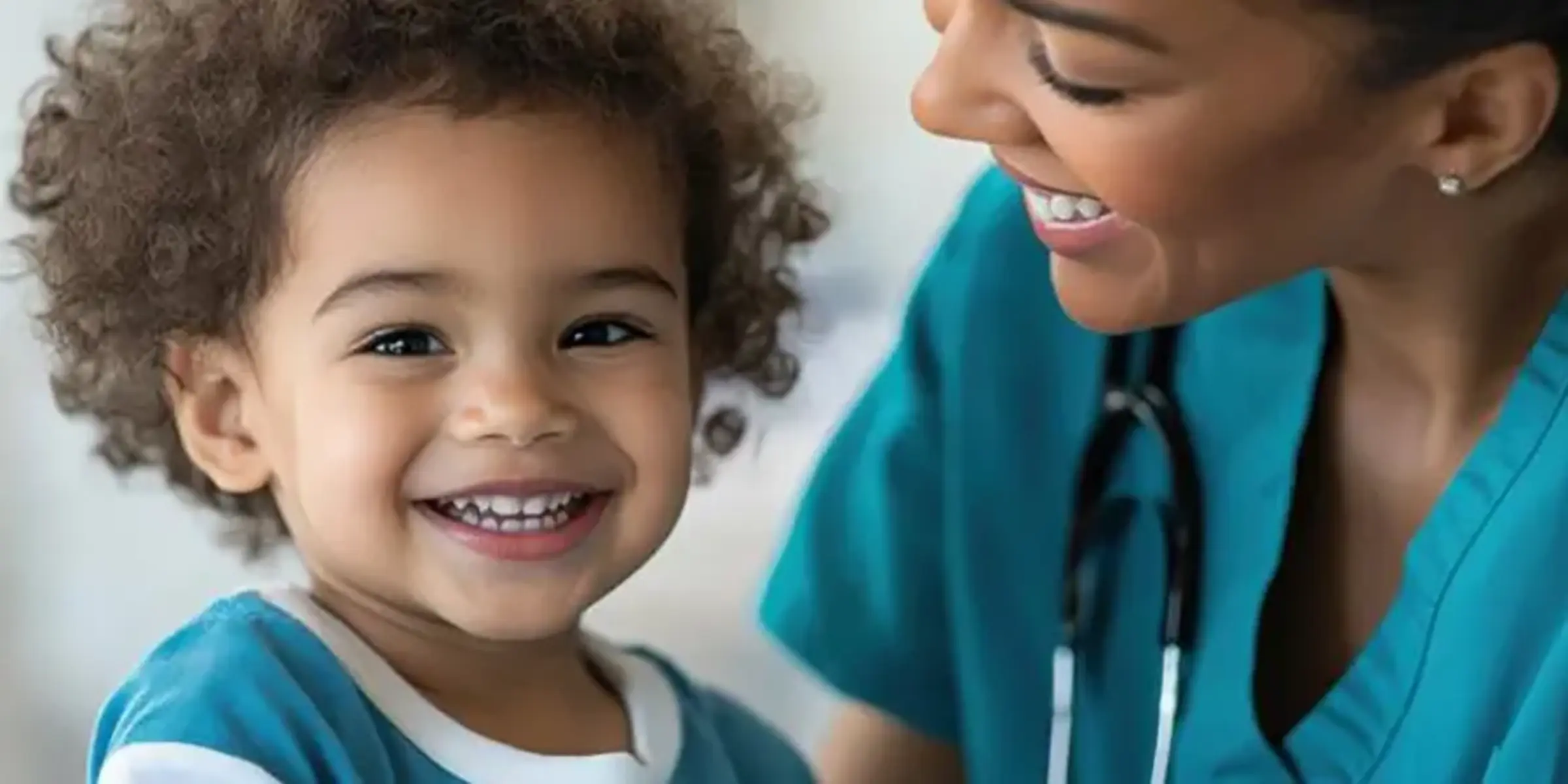 Childrens Unit Pediatric Care nurse with toddler