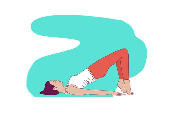 girl doing pelvic strengthening yoga pose