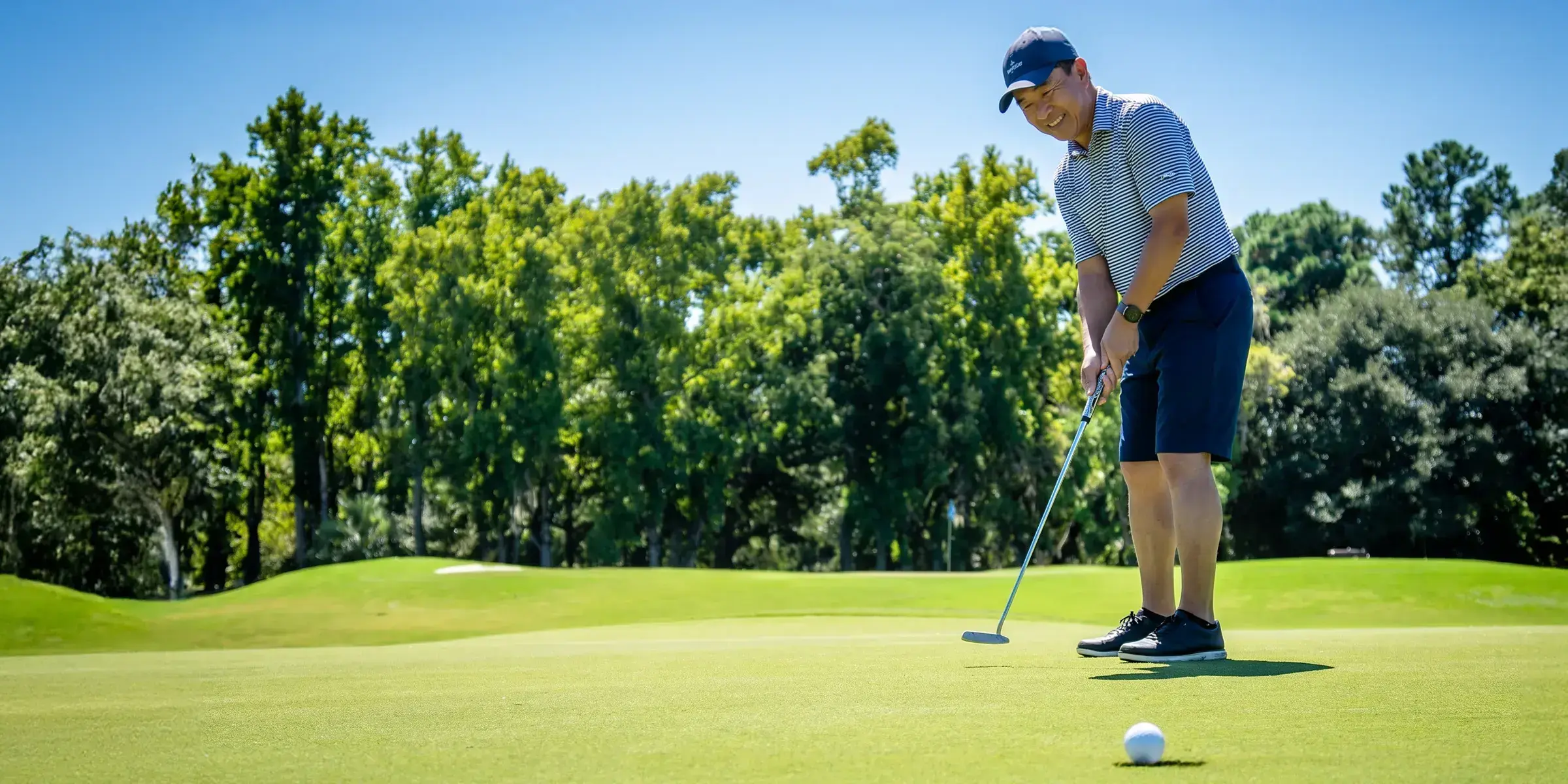 Man on golf course