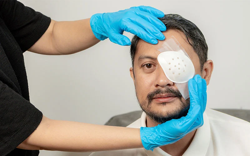 Eye-patch-patient