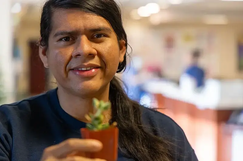 Jose Saravia, a patient care technician at Roper St. Francis Healthcare