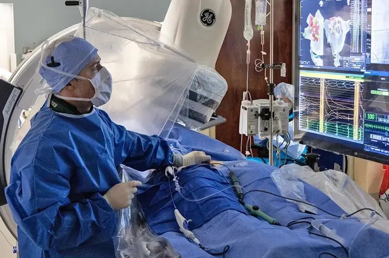 Pulsed field ablation doctor in OR