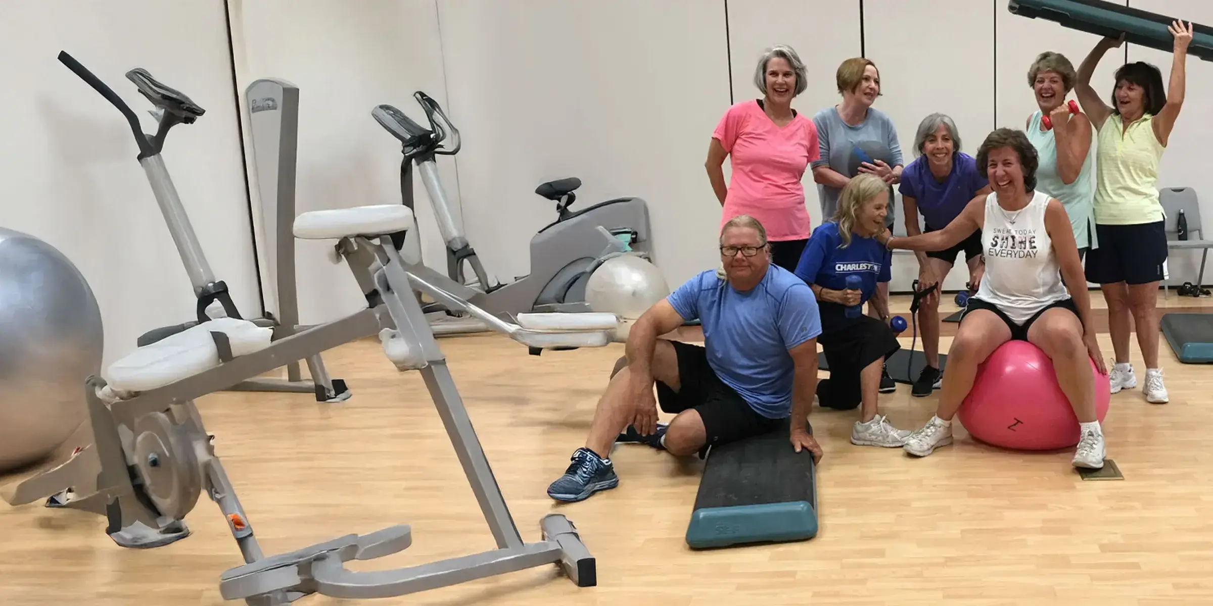 Exercise class at senior center