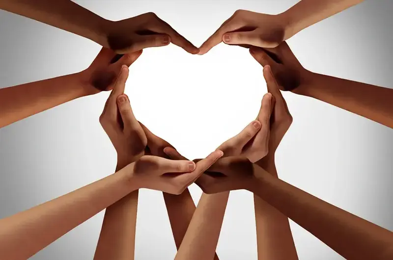hands forming a heart