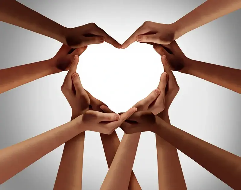 hands forming a heart