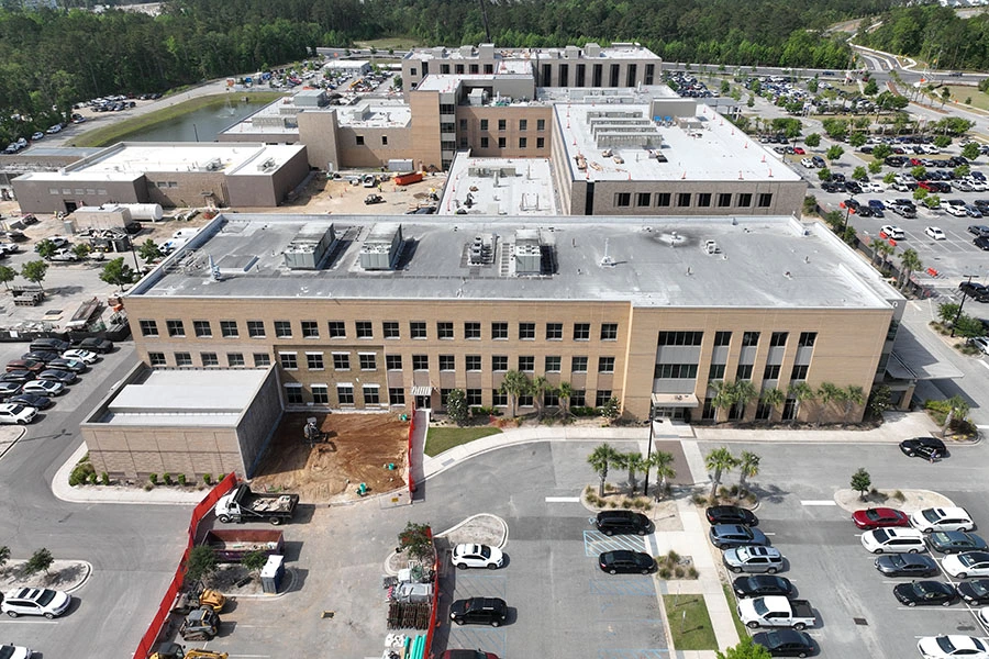 Berkeley Hospital timeline aerial view