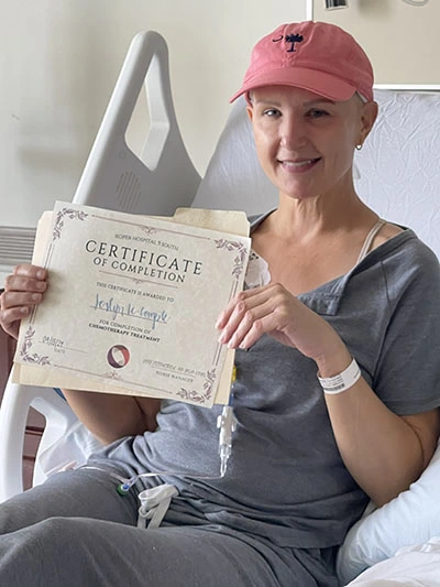 Joslyn Le Compte holding certificate of completion