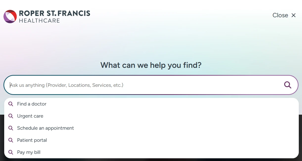 Search page