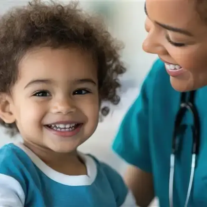 Image of doctor and kid alt text