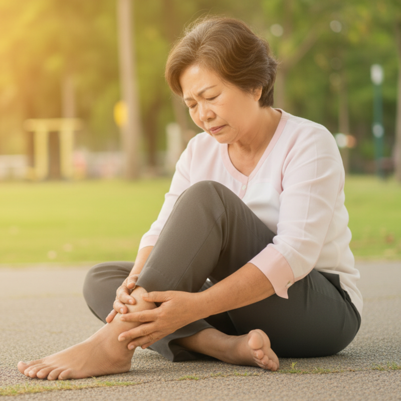 woman with leg pain
