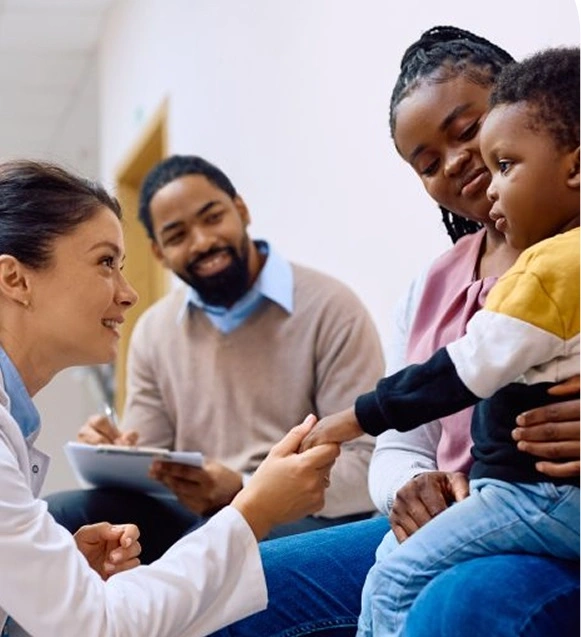 family-child-doc-visit