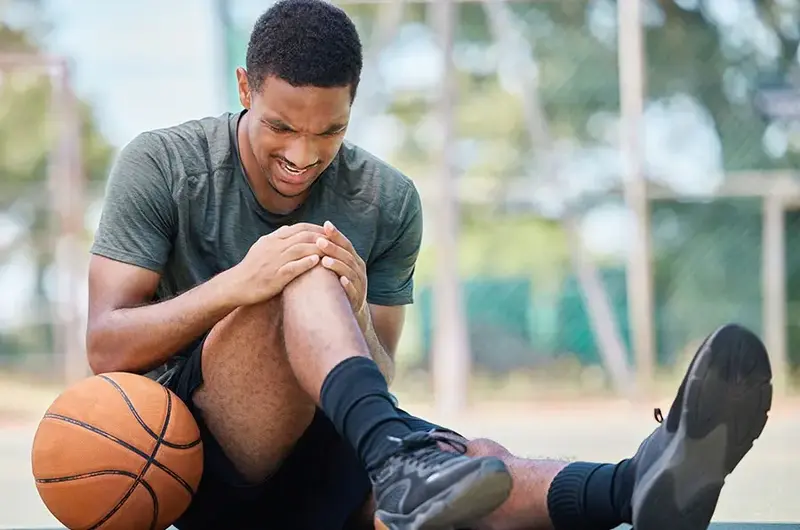 man with knee injury knee pain and joint pain