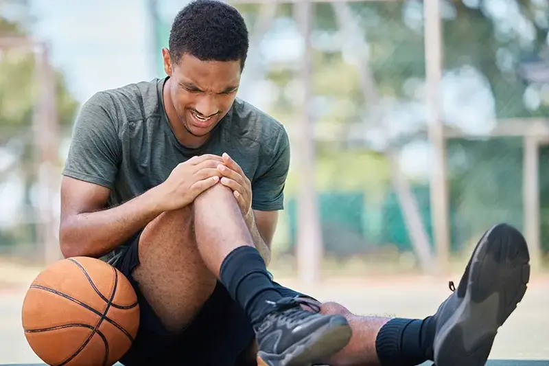 man with knee injury knee pain and joint pain