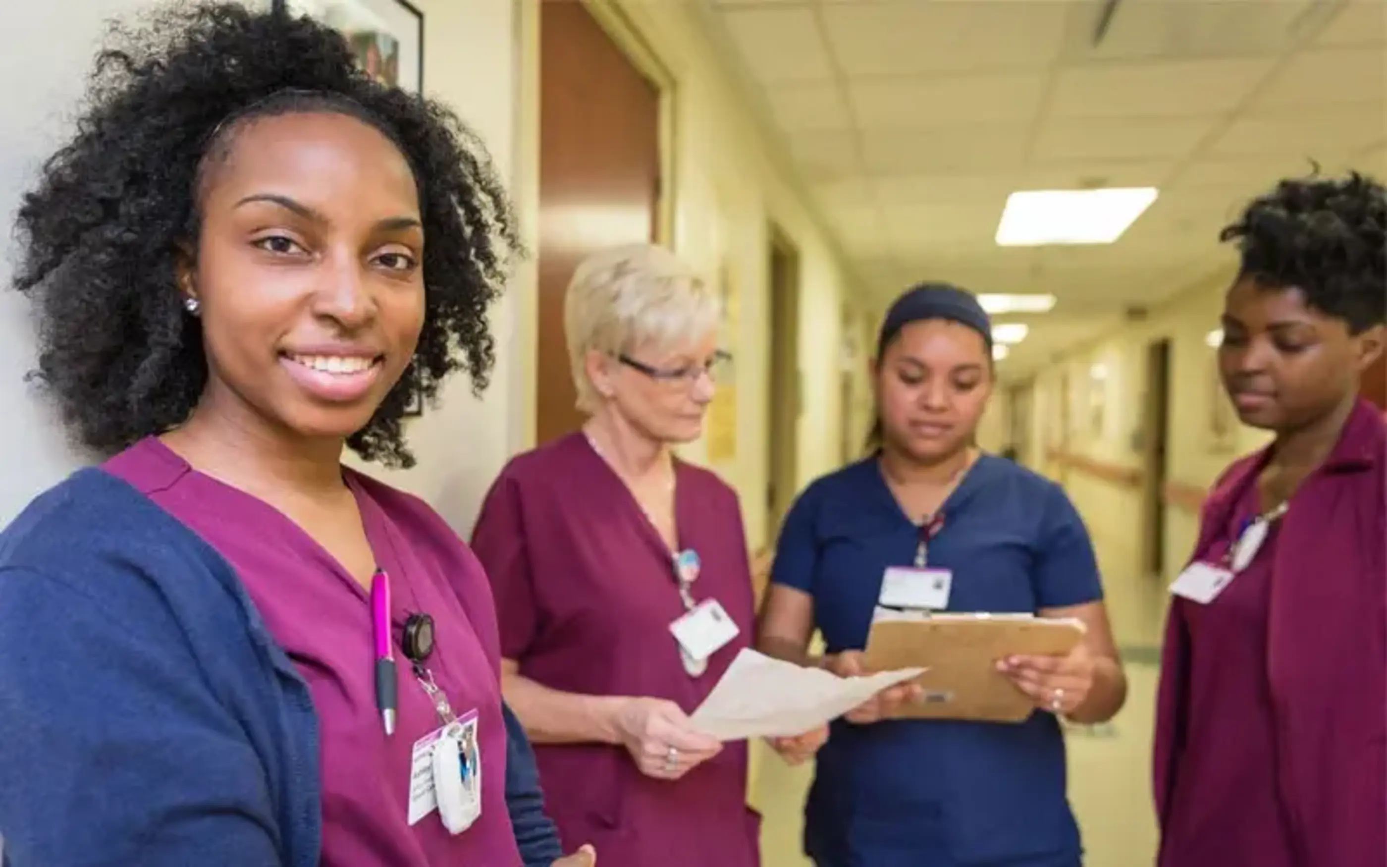 Rehab nurses in hallway