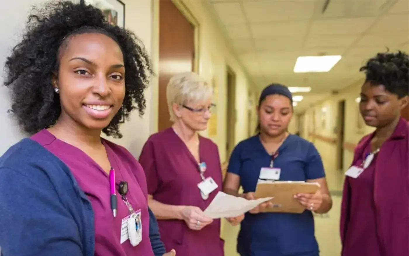 Rehab nurses in hallway