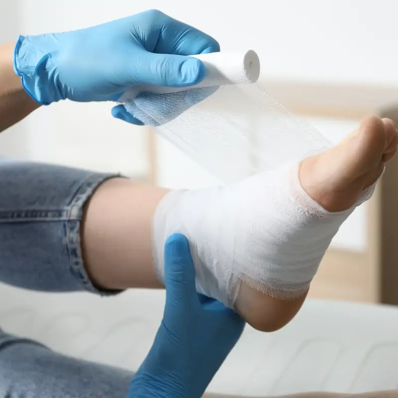 foot wrap treatment