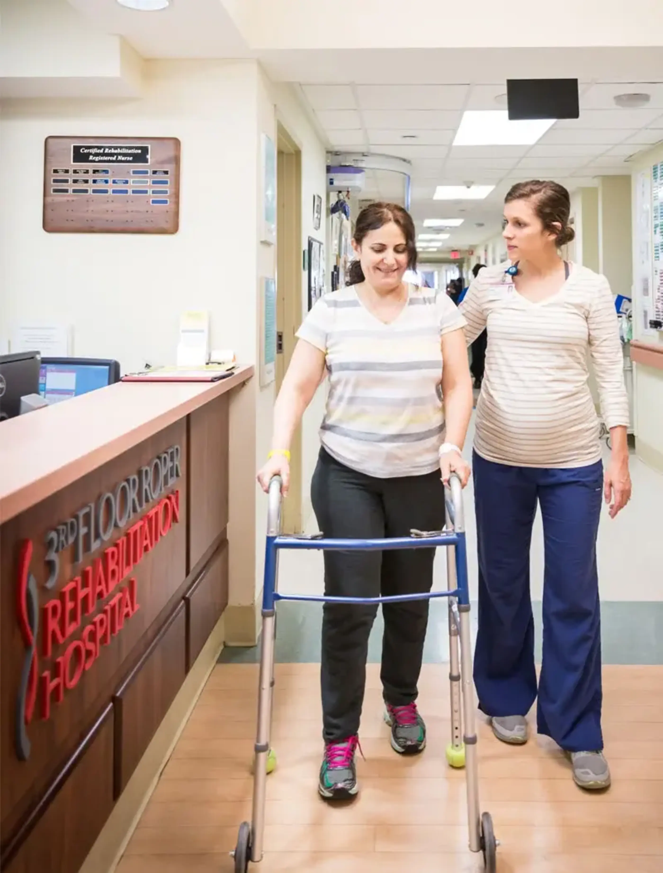 Patient uses walker
