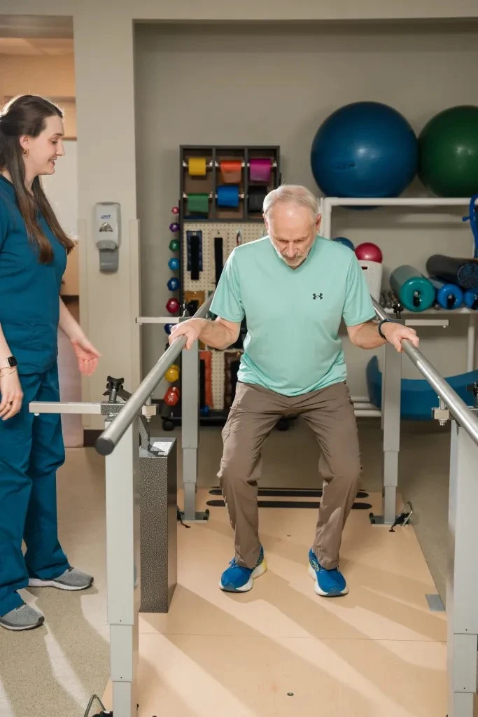 Larry with physical therapist 5