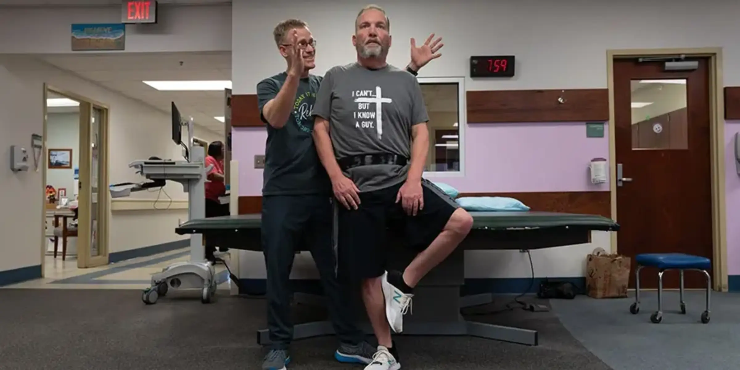 patient Shannon C. with Jerry Hurst Occupational Therapist