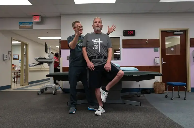 patient Shannon C. with Jerry Hurst Occupational Therapist