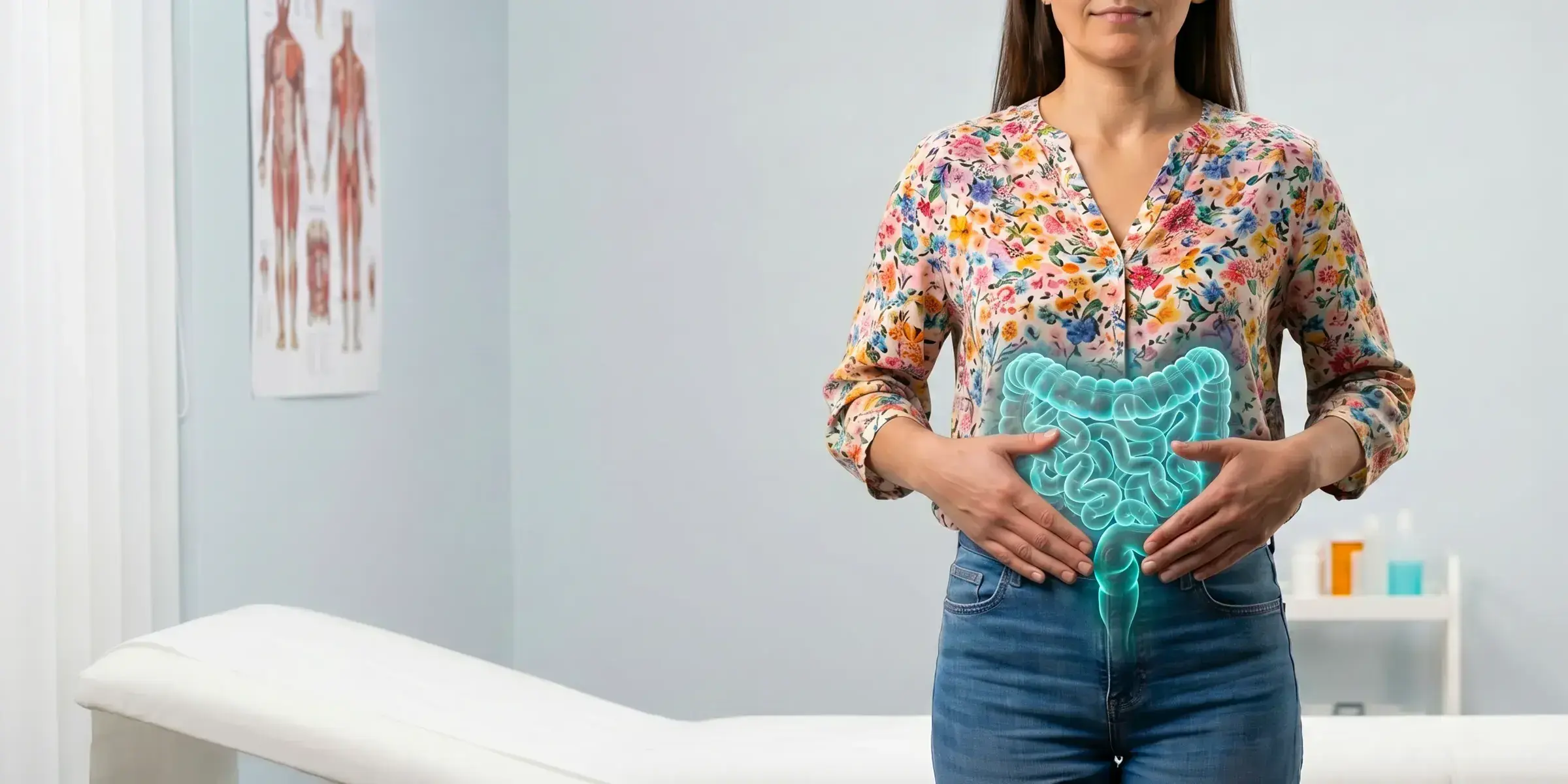 Woman standing colon image 