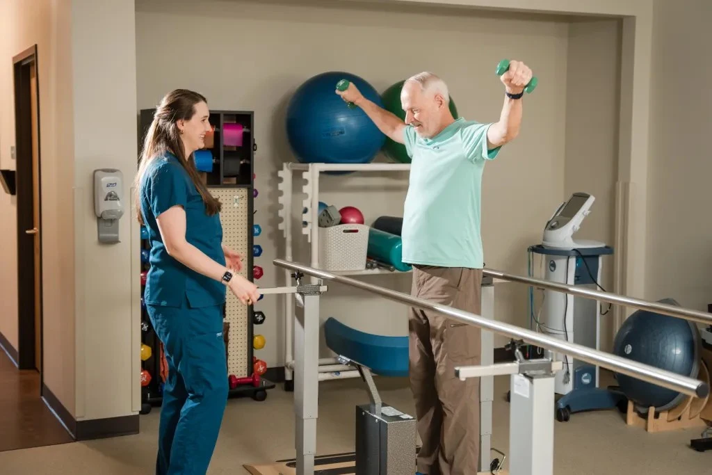 Larry with physical therapist 3