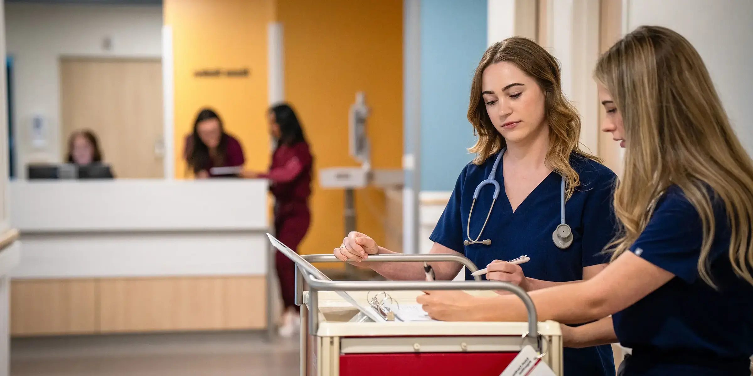 nurses at cart