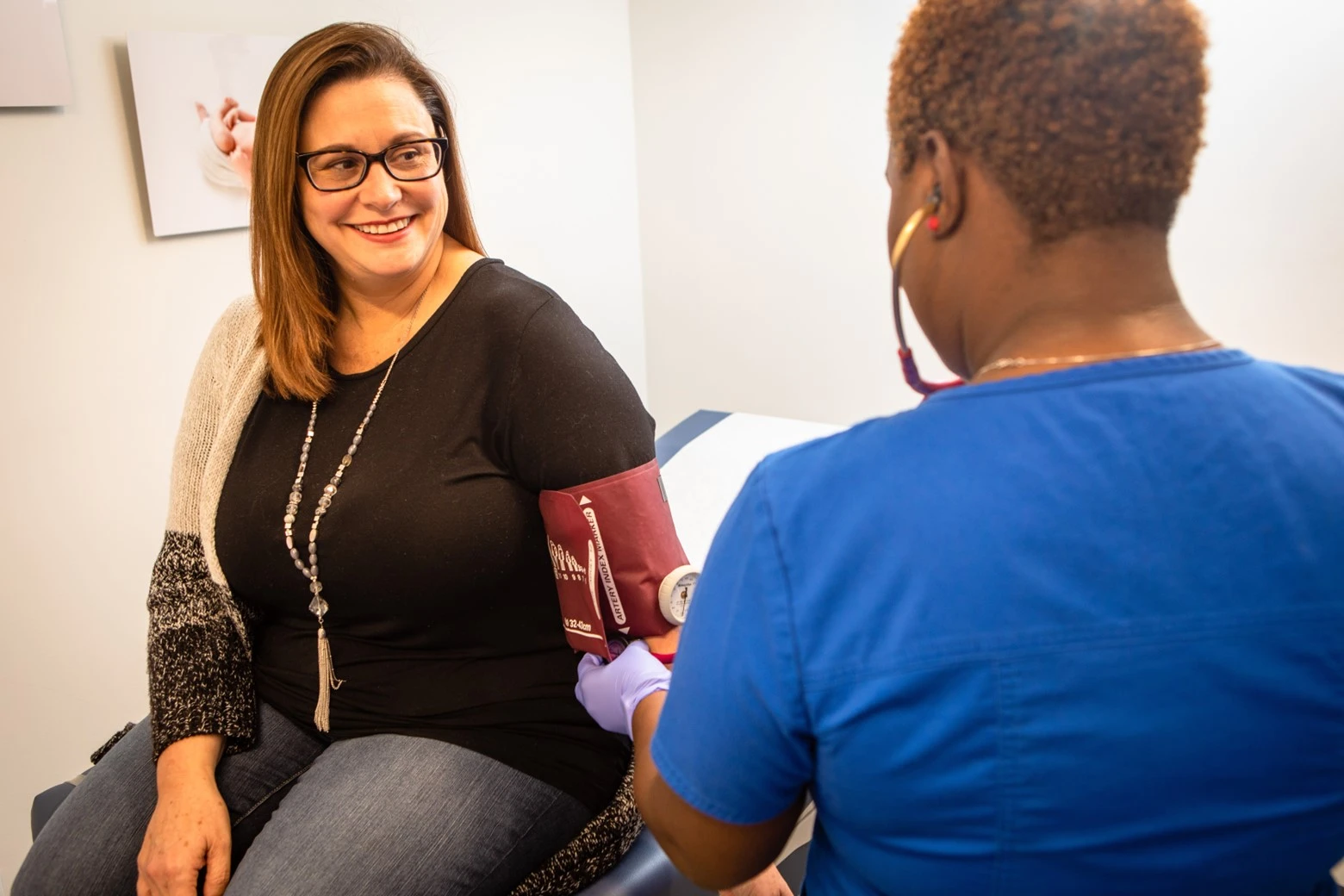 Woman at checkup