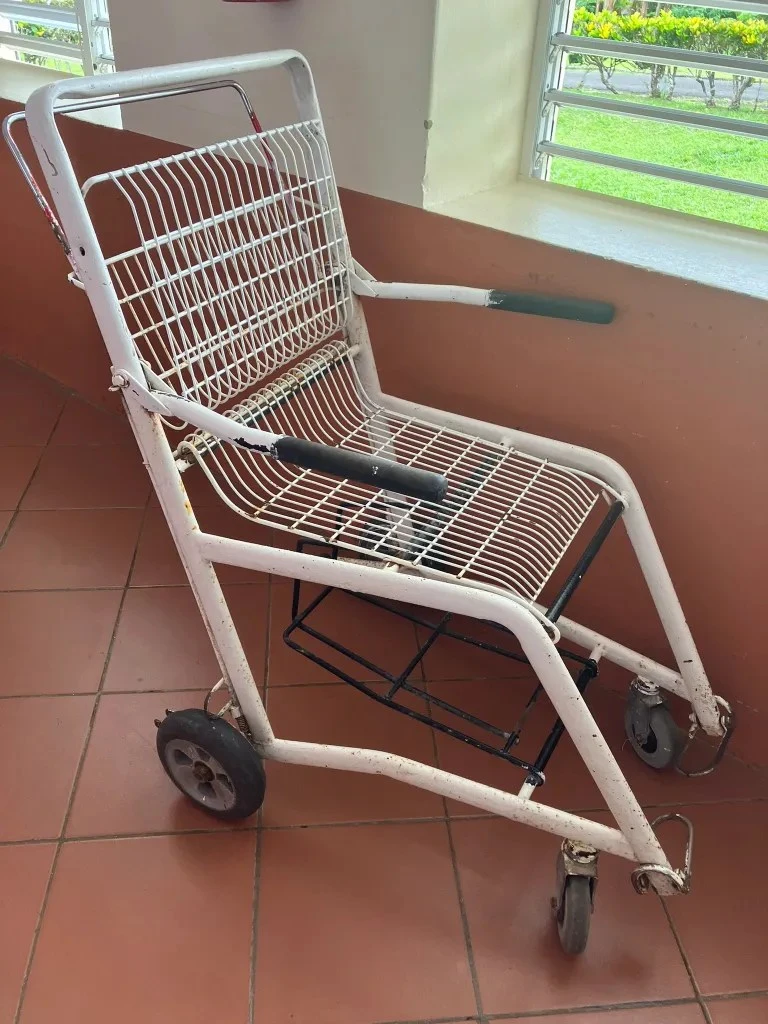 A patient transport chair