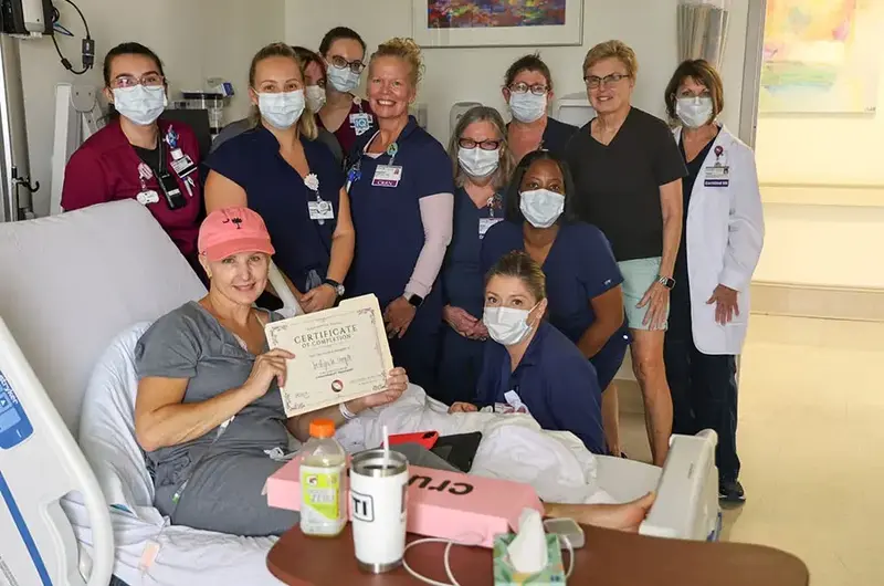 Joslyn Le Compte with care team