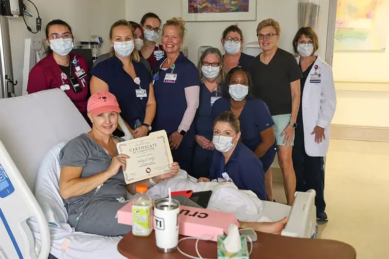Joslyn Le Compte with care team