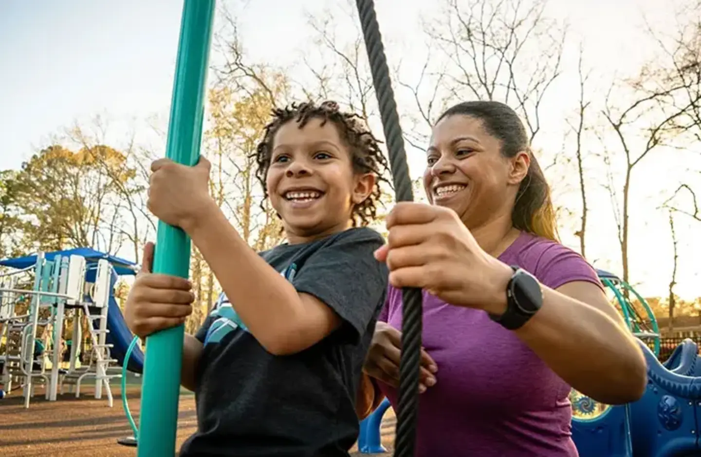 Mother and son playground